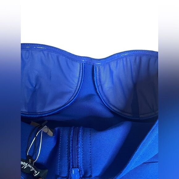 NWT Women’s Formal/ Party/ Bodycon/Strapless Blue Dress - Picture 7 of 16